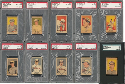 1923 W515 Strip Cards Graded Collection (10 Different) Including Hall of Famers 